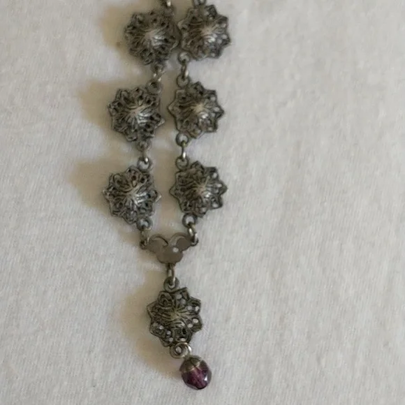 Necklace Jeweled Drop - Picture 3 of 7